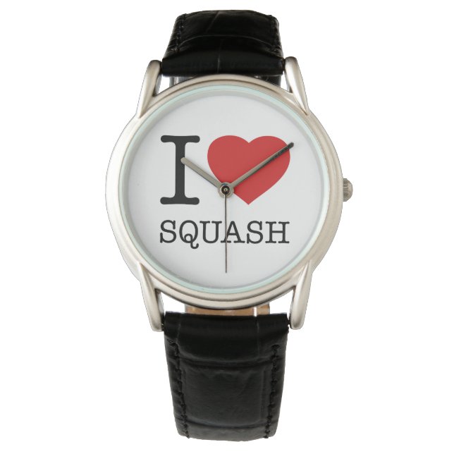 I LIEBE SQUASH ARMBANDUHR (Vorderseite)