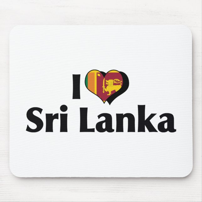 I Liebe Sri Lanka Flag Mousepad (Vorne)