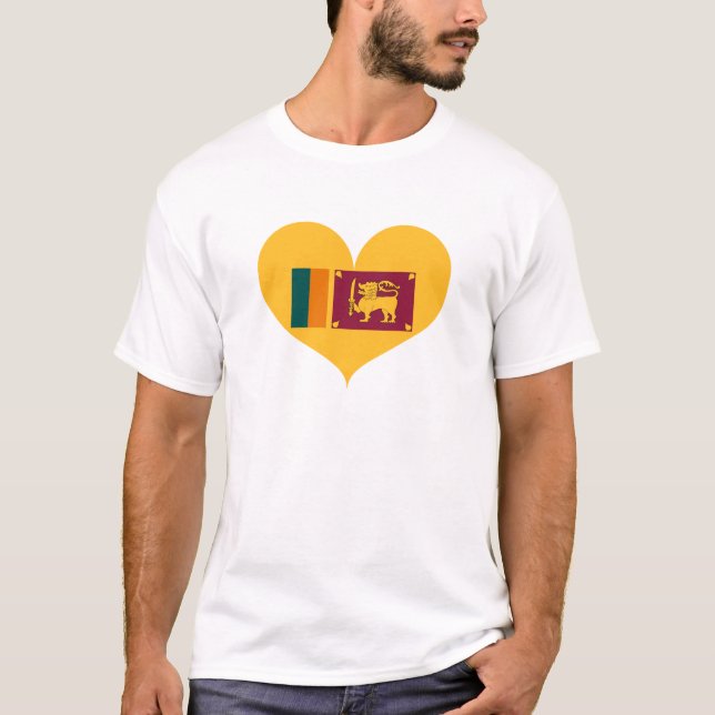 I Liebe Sri Lanka Flag T-Shirt (Vorderseite)