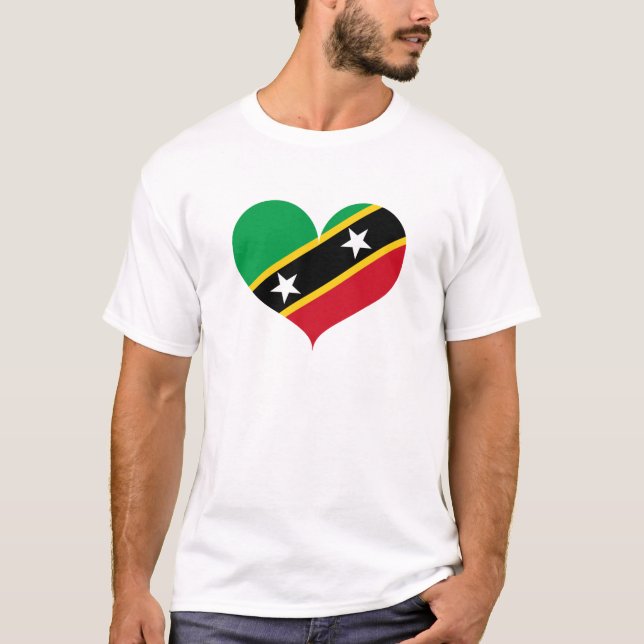 I Liebe St. Kitts und Nevis Flag T-Shirt (Vorderseite)