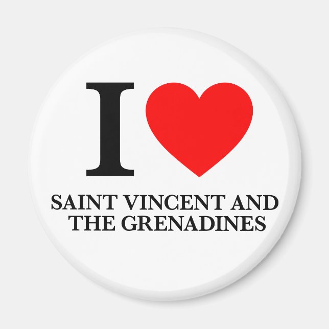 I Liebe St. Vincent und die Grenadinen Magnet (Vorne)