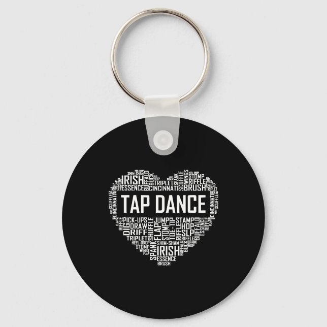 I Liebe Stach Dance Dog Lover Dancer Geschenke für Schlüsselanhänger (Vorderseite)