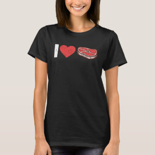 I Liebe Steak Roh Steak Fleisch Futter Rindfleisch T-Shirt
