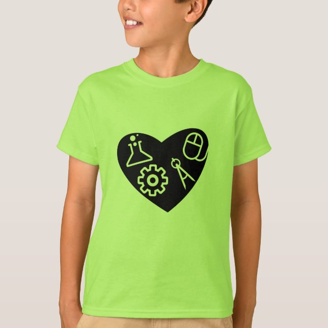 I Liebe STEM kid T-Shirt (Vorderseite)
