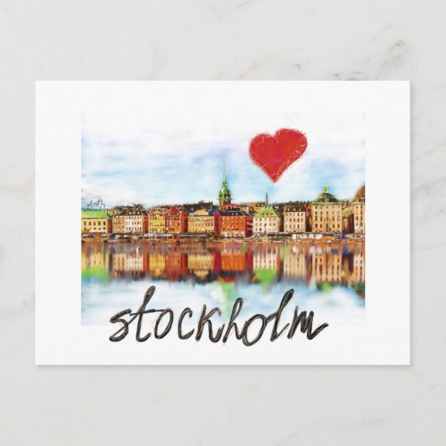I Liebe Stockholm Postkarte (Vorderseite)