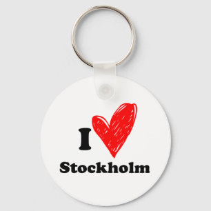 I Liebe Stockholm Schlüsselanhänger