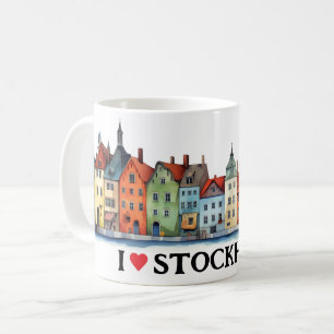 I Liebe Stockholm   Schweden   Kaffee Kaffeetasse
