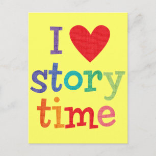I Liebe Storytime T - Shirt & Geschenke Postkarte