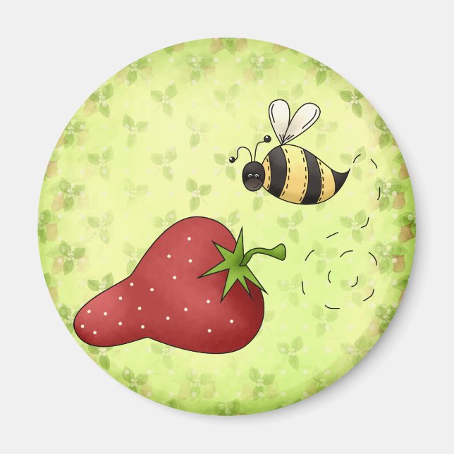 I Liebe Strawberries Magnet (Vorne)