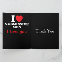 I Liebe Submissive Men-Funny Bold Statement T-Shir