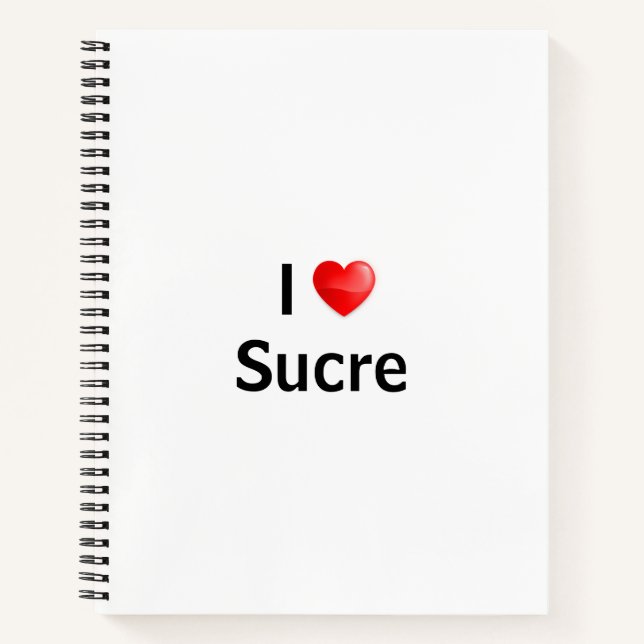 I Liebe Sucre Notizbuch (Vorderseite)