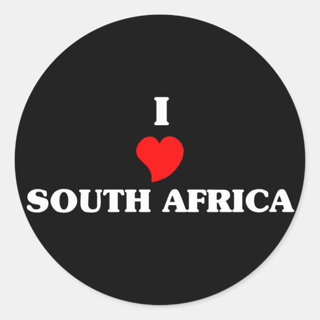 I Liebe Südafrika Runder Aufkleber (Vorderseite)