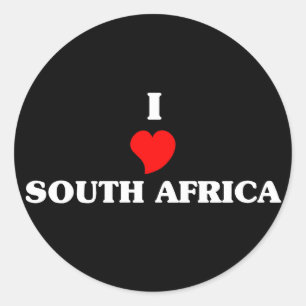 I Liebe Südafrika Runder Aufkleber