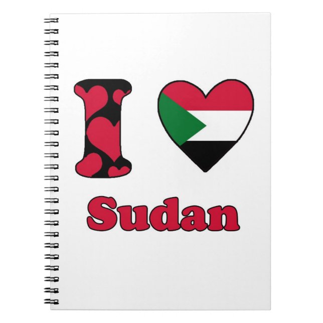 I Liebe Sudan Notizblock (Vorderseite)