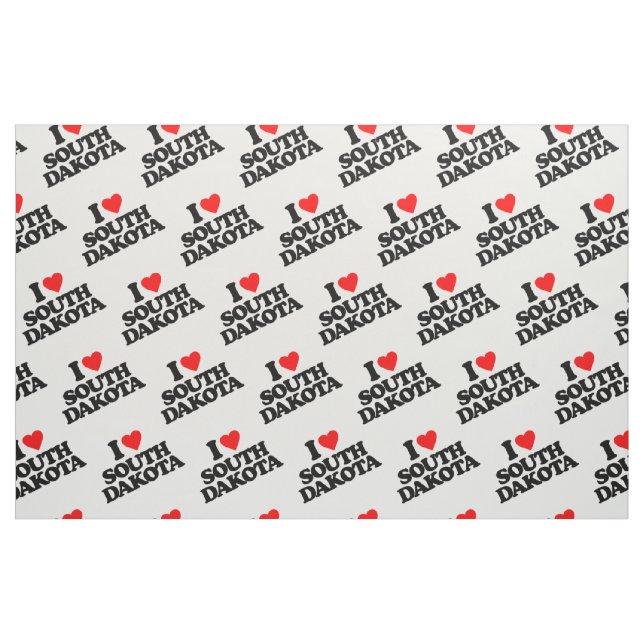 I LIEBE SÜDDAKOTA STOFF (Fat Quarter (45,7 x 55,9 cm))