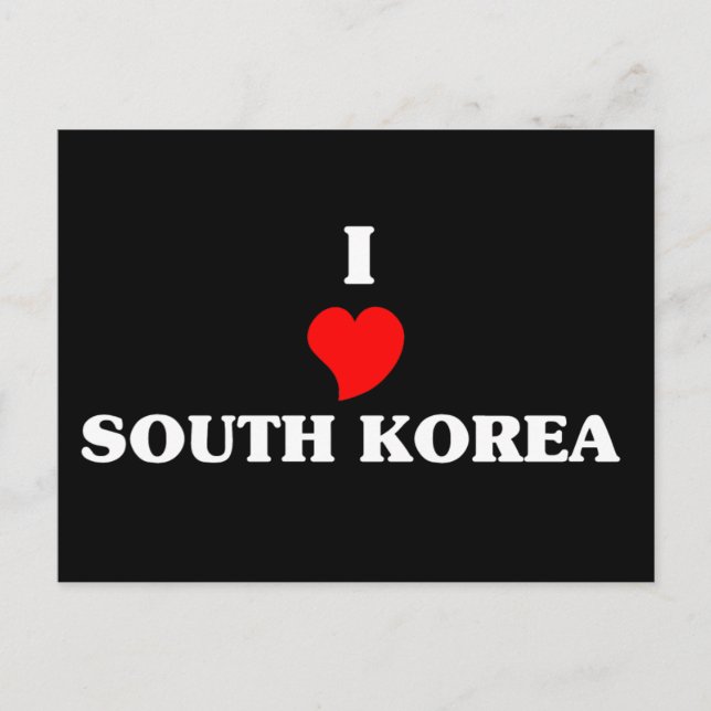 I Liebe Südkorea Postkarte (Vorderseite)