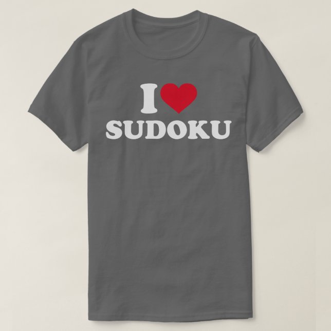 I Liebe Sudoku T-Shirt (Design vorne)