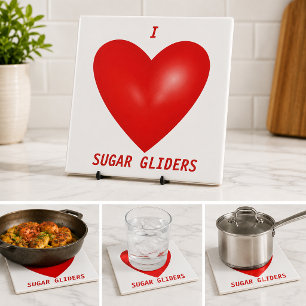 I Liebe Sugar Gliders Fliese
