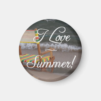 "I Liebe Summer" Beach Scene Magnet