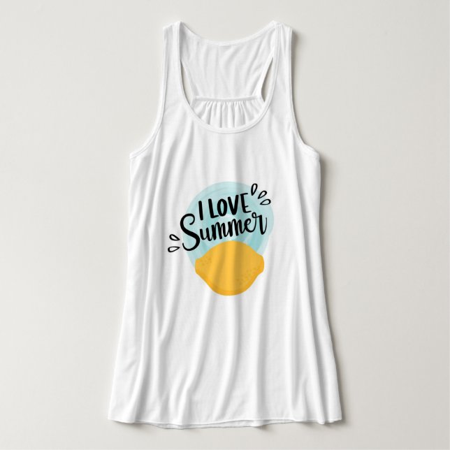 I Liebe Summer Tank Top (Design Vorderseite)