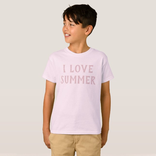 I Liebe Summer Typografy Happy Vacation Shirt (Vorne ganz)