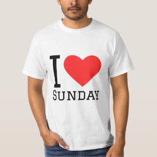 I Liebe Sunday Square Sticker T-Shirt