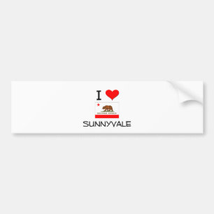 I Liebe SUNNYVALE Kalifornien Autoaufkleber