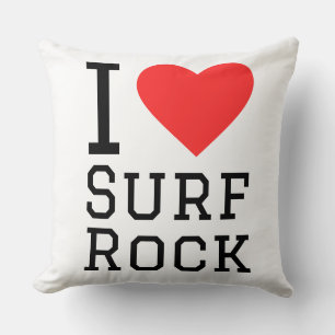 I Liebe Surf Rock Kissen