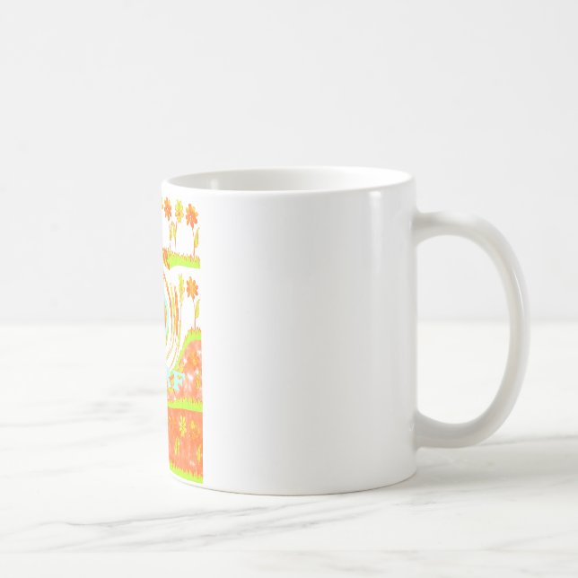 I Liebe Surf: Schönes Blumengestein mit Cooler Tex Kaffeetasse (Rechts)
