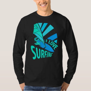 I Liebe Surfbrett Surfbrett Surfer Redewendungen T-Shirt
