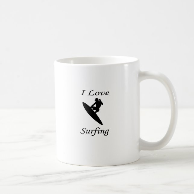 I Liebe Surfen Kaffeetasse (Rechts)