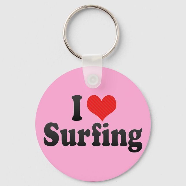 I Liebe Surfen Schlüsselanhänger (Vorderseite)