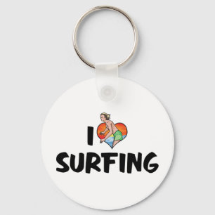 I Liebe Surfing Schlüsselanhänger