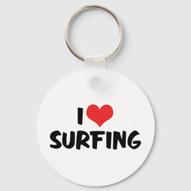 I Liebe Surfing Schlüsselanhänger (Vorderseite)