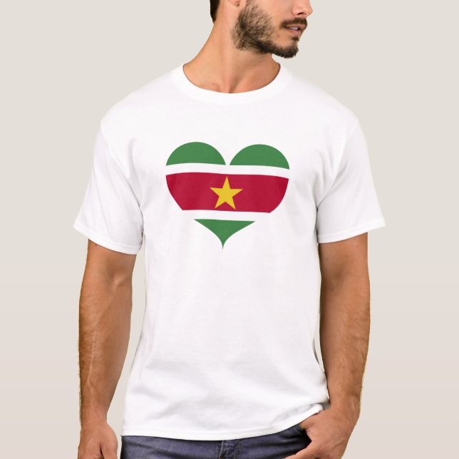 I Liebe Suriname-Flag T-Shirt (Vorderseite)