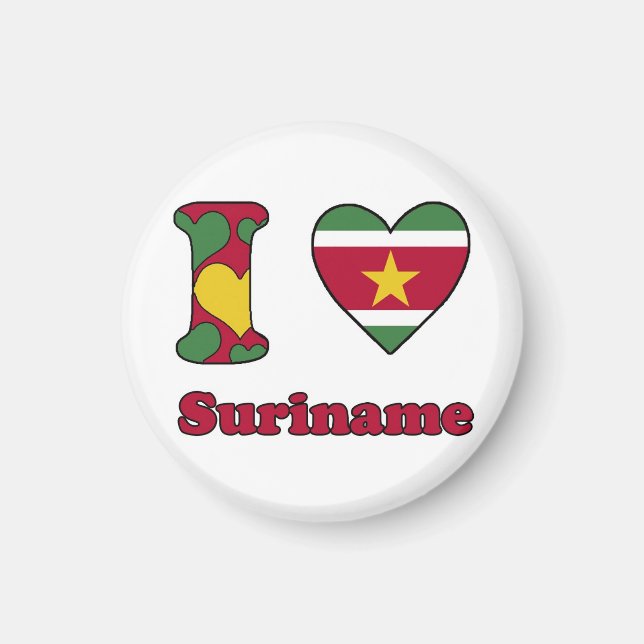 I Liebe Suriname Magnet (Vorne)