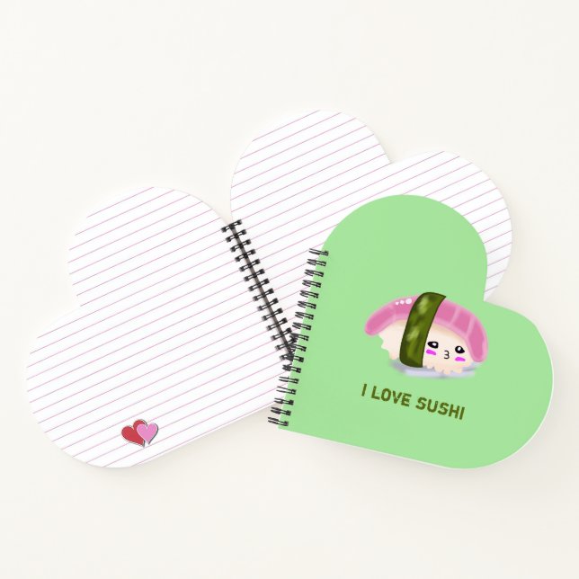 I Liebe Sushi Funny Food Notizbuch (Innenseite)