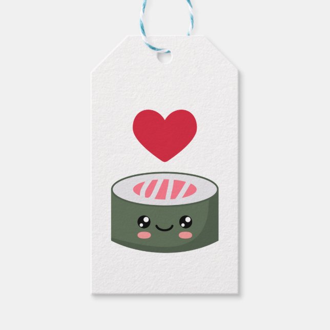 I Liebe Sushi Geschenkanhänger (Vorderseite)