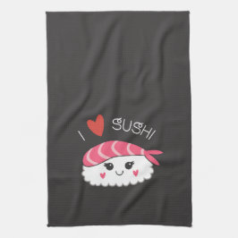 I Liebe Sushi Japanisch Meeresfrüchte Geschirrtuch