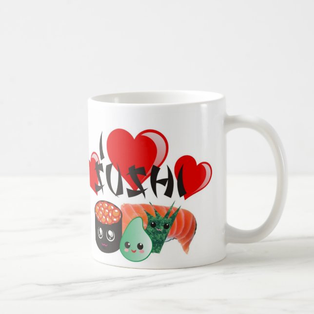 I Liebe-Sushi Kaffeetasse (Rechts)