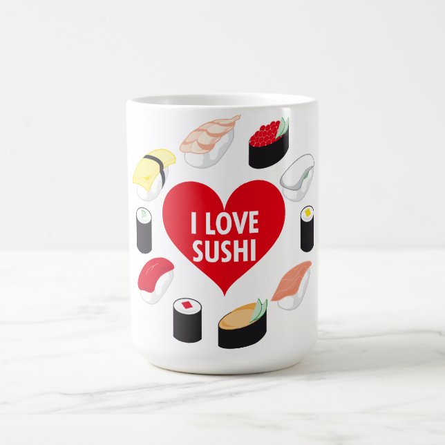 I LIEBE SUSHI KAFFEETASSE (Mittel)