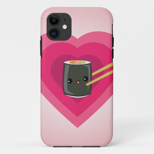 I Liebe-Sushi Kawaii Sushi-RolleniPhone Fall Case-Mate iPhone Hülle (Rückseite)