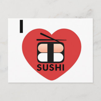 I Liebe Sushi Postkarte