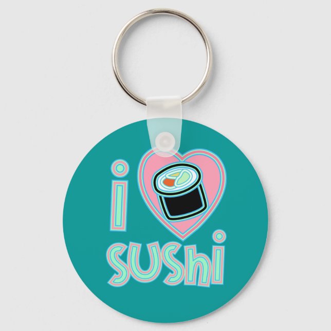 I Liebe Sushi Schlüsselanhänger (Vorderseite)