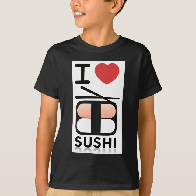I Liebe-Sushi T-Shirt (Vorderseite)