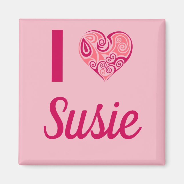 I Liebe Susie Tribal Heart Magnet (Vorne)