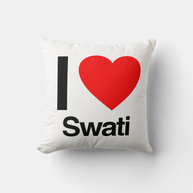i Liebe swati Kissen (Vorderseite)