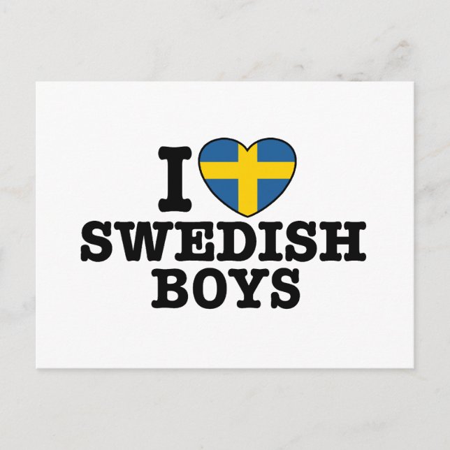 I Liebe Swedish Boys Postkarte (Vorderseite)