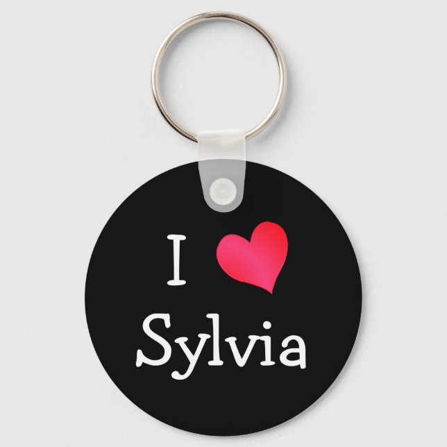 I Liebe Sylvia Schlüsselanhänger (Vorderseite)