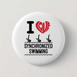 I Liebe Synchronschwimmen Button